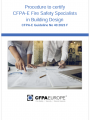 Procedure to certify CFPA E Fire Safety Specialists in Building Design
